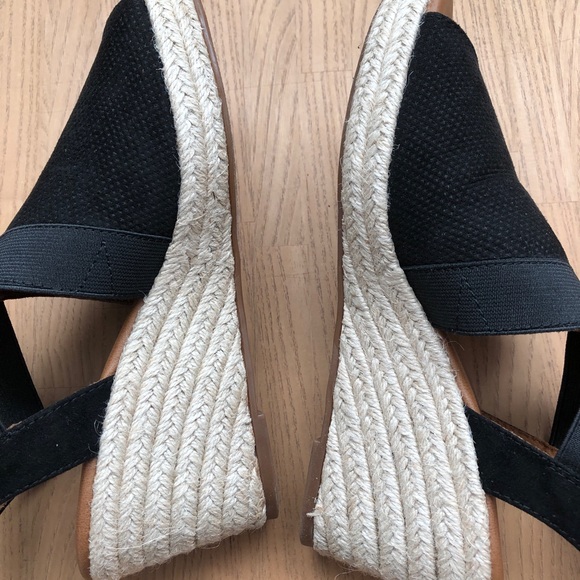 Sonoma Black Wedges Open Toe Shoes - Picture 7 of 11